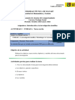 ACTIVIDAD 3 - DOCENCIA 2 U2 - Introducción A La Investigación Cientifica