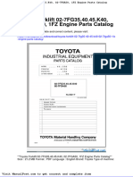 Toyota Forklift 02 7fg35!40!45 K40!02!7fga50 1fz Engine Parts Catalog