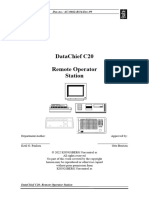 Datachief C20 Remote Operator Station: Doc - No.: Au-0662-B/14-Dec-99