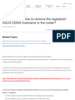How To Remove The Registered ASUS DDNS Hostname in The Router