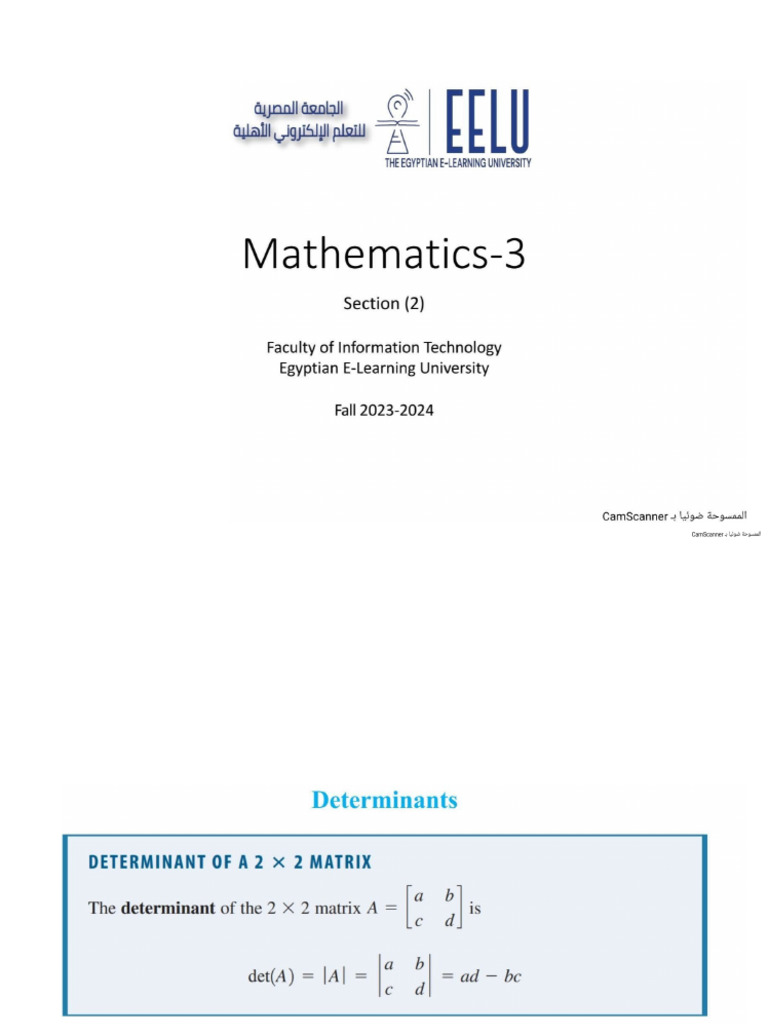 Section (2) Math (3) 1 | PDF