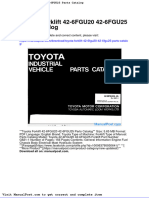 Toyota Forklift 42 6fgu20!42!6fgu25 Parts Catalog