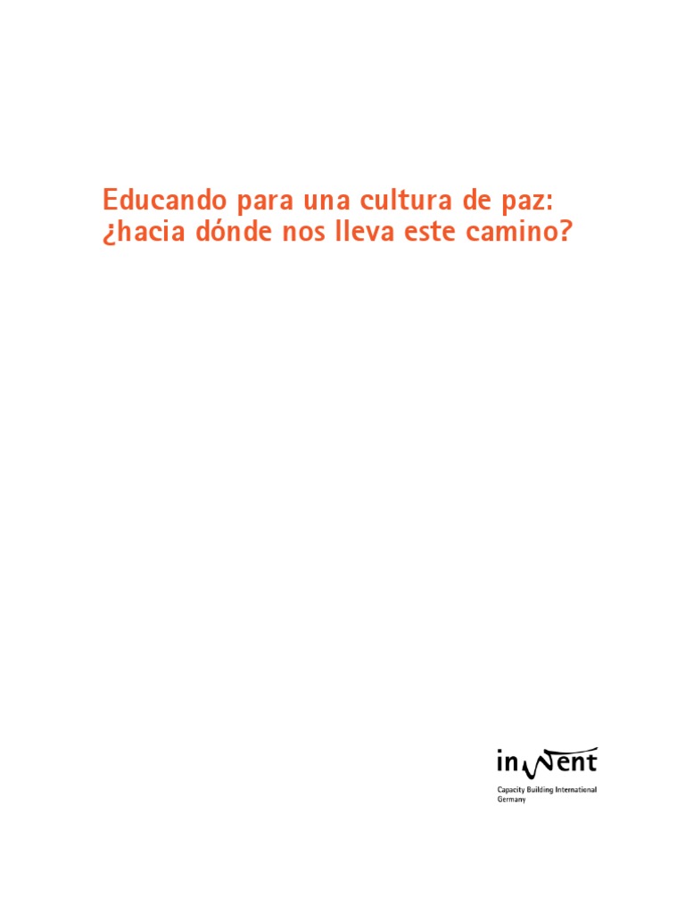 Educación para la Cultura de Paz | PDF | Derechos humanos | Conocimiento