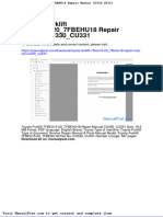 Toyota Forklift 7fbeu15!20!7fbehu18 Repair Manual Cu330 Cu331