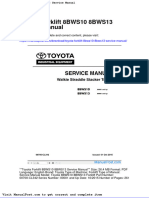 Toyota Forklift 8bws10 8bws13 Service Manual