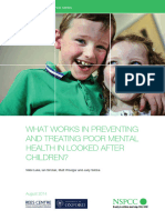 What Works in Preventing Treating Mental Health Looked After Children Report