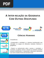 A Inter-relação da Geografia Com Outras Disciplinas - Profº Valter
