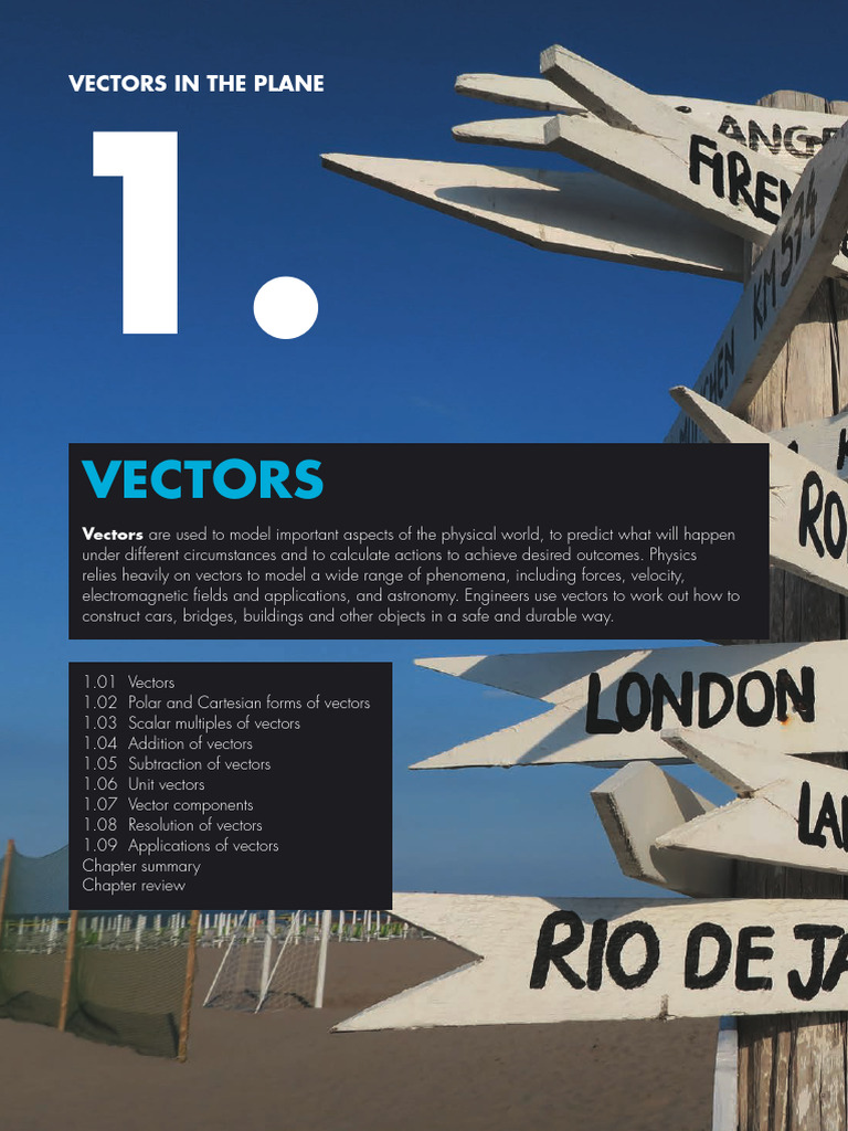 NQM 11 Specialist Maths 01 Vectors | PDF | Euclidean Vector | Line ...