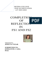 Final Completion of Reflection