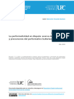 Boccardi, F. G. (2010) - La Performatividad en Disputa - Acerca de Detractores y Precursores Del Performativo Butleriano