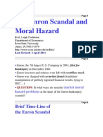 The Enron Scandal and Moral Hazard