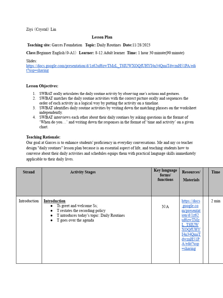 8215 Lesson Plan 2 | PDF | Lesson Plan | Worksheet