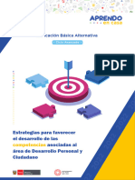 Estrategias para Favorecer El Desarrollo de Las Asociadas Al Área de Desarrollo Personal y Ciudadano