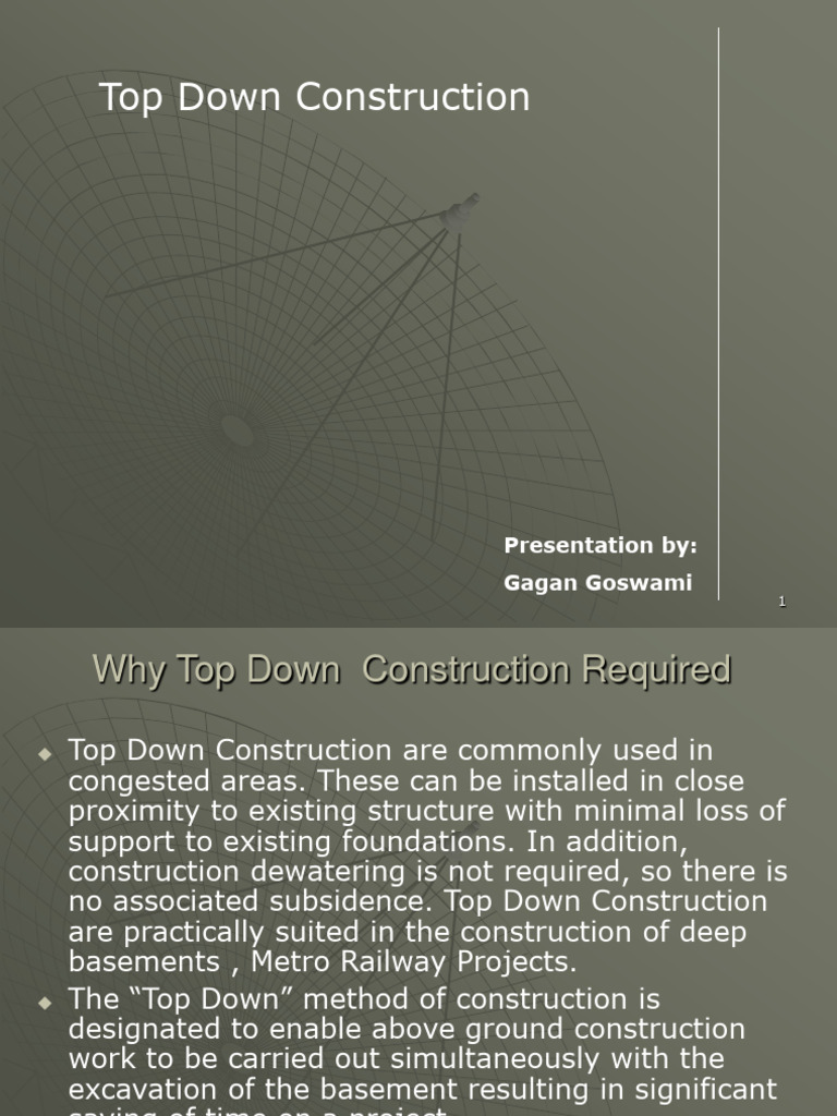 Top Down Construction by Gogan Goswami | PDF | Home & Garden