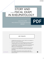 History and Physical Exam in Rheumatology