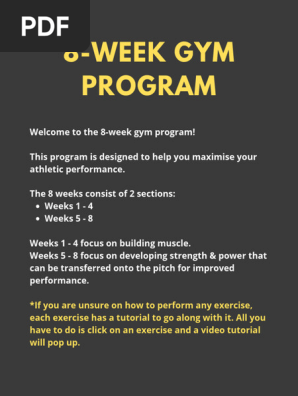 8-WEEK GYM PROGRAM