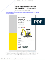 Wacker Neuson Crawler Excavator Ez17 Spare Parts List 1000298089