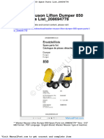 Wacker Neuson Lifton Dumper 850 Spare Parts List 208694778