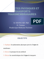 Proprietes Physiques Ettransports Transmembranaires