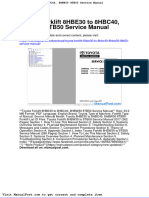 Toyota Forklift 8hbe30 To 8hbc40 8hbw30 8tb50 Service Manual