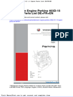 Weidemann Engine Perkins 403d 15-1-0 Spare Parts List Defren