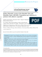 Pahade Et Al 2021 Indian (Marathi) Version of The Shoulder Pain and Disability Index (Spadi) Translatio