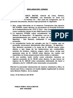 Declaracion Jurada Isabel Lopez Pacheco - Aumento Alimentos