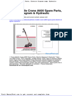 Terex Mobile Crane A600 Spare Parts Electric Diagram Hydraulic