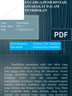 PERANAN KELUARGA,PEMERINTAH, DAN MASYARAKAT DALAM PENDIDIKAN