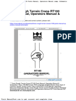 Terex Rough Terrain Crane Rt160 Parts Manual Operators Manual Schematic