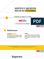 DOCUMENTOS Y ARCHIVOS HISTÓRICOS EN COLOMBIA