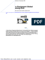 Volvo Heavy Equipment Global Service Training DVD
