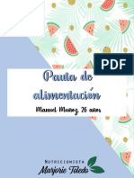 Pauta de Alimentación Manuel Muñoz