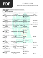 Ôn tập giữa học kì I - Review 1 - Test 2