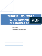 Tutorial Ms. Word Lengkap