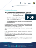 Boletín Elecciones Santiago Putumayo 03 Diciembre