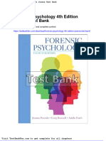 Forensic Psychology 4th Edition Joanna Test Bank