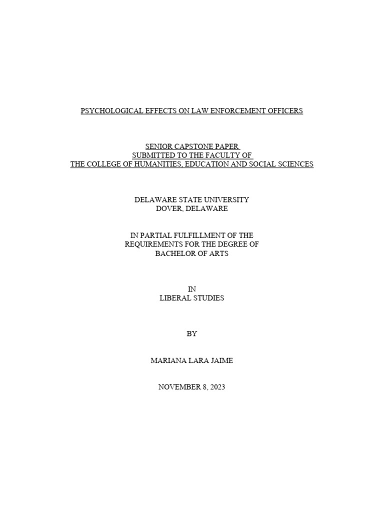 capstone project PDF Occupational Burnout Stress (Biology)