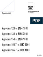 Deutz Fahr Agrotron 130 Tractor Parts Catalogue Manual