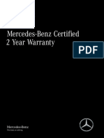 Mercedes Benz Certified 2 Year Warranty Booklet