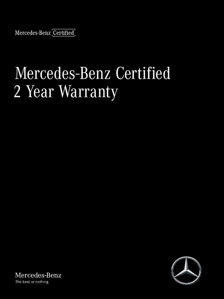 Mercedes Benz Certified 2 Year Warranty Booklet PDF Car Vehicles