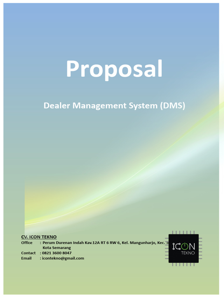 Proposal Sistem Manajemen Dealer DMS | PDF