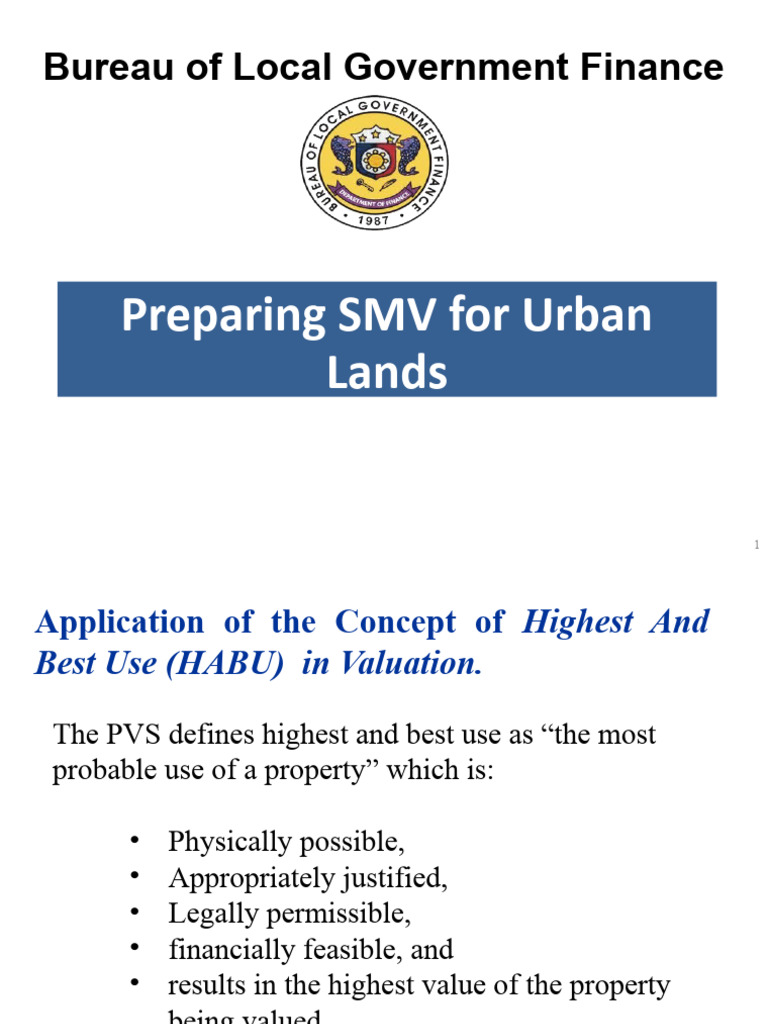 SMV Development for Urban Lands | PDF | Real Estate Appraisal ...