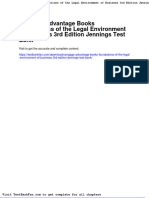 Cengage Advantage Books Foundations of The Legal Environment of Business 3rd Edition Jennings Test Bank