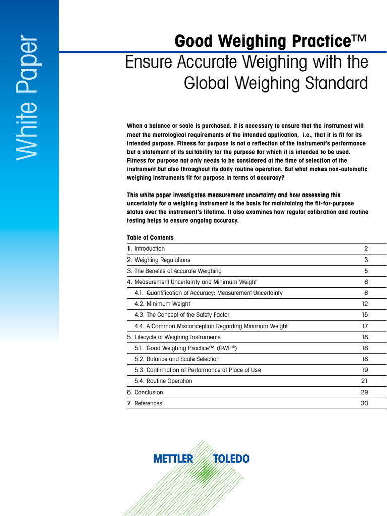 WP GWP Global Weighing Standard | Download Free PDF | Weighing Scale ...