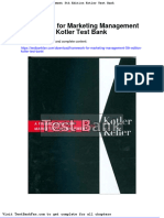 Framework For Marketing Management 5th Edition Kotler Test Bank