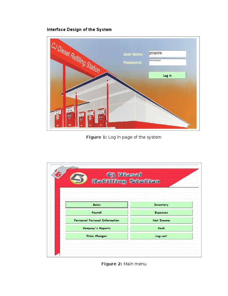 Interface Design of The System | PDF