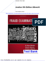 Fraud Examination 5th Edition Albrecht Test Bank