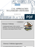 Critical Approaches To Literary Criticism