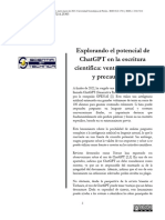 Editorial Explorando El Potencial de Chatgpt en La Escritura Científica: Ventajas, Desafíos Y Precauciones